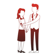 Cute and elegant couple vector illustration graphic design