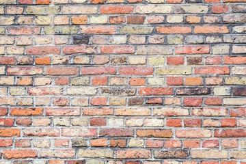 Colored Weathered Brick Wall