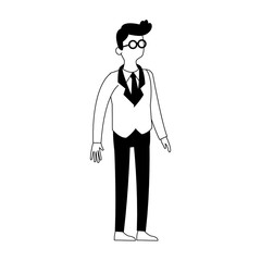 Executive businessman cartoon vector illustration graphic design