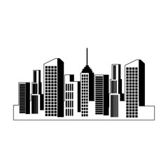 Obraz premium City buildings isolated vector illustration graphic design
