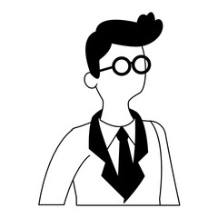 Executive businessman cartoon vector illustration graphic design