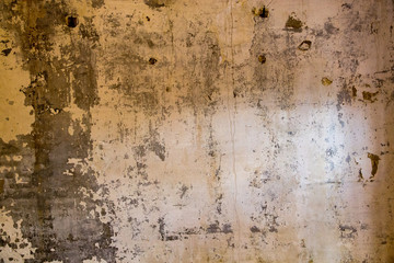 Gray, Beige and White Concrete Wall With Peeling Paint