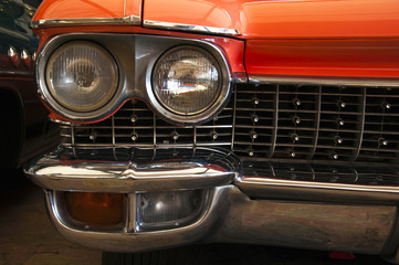 Clacsic car close up photo