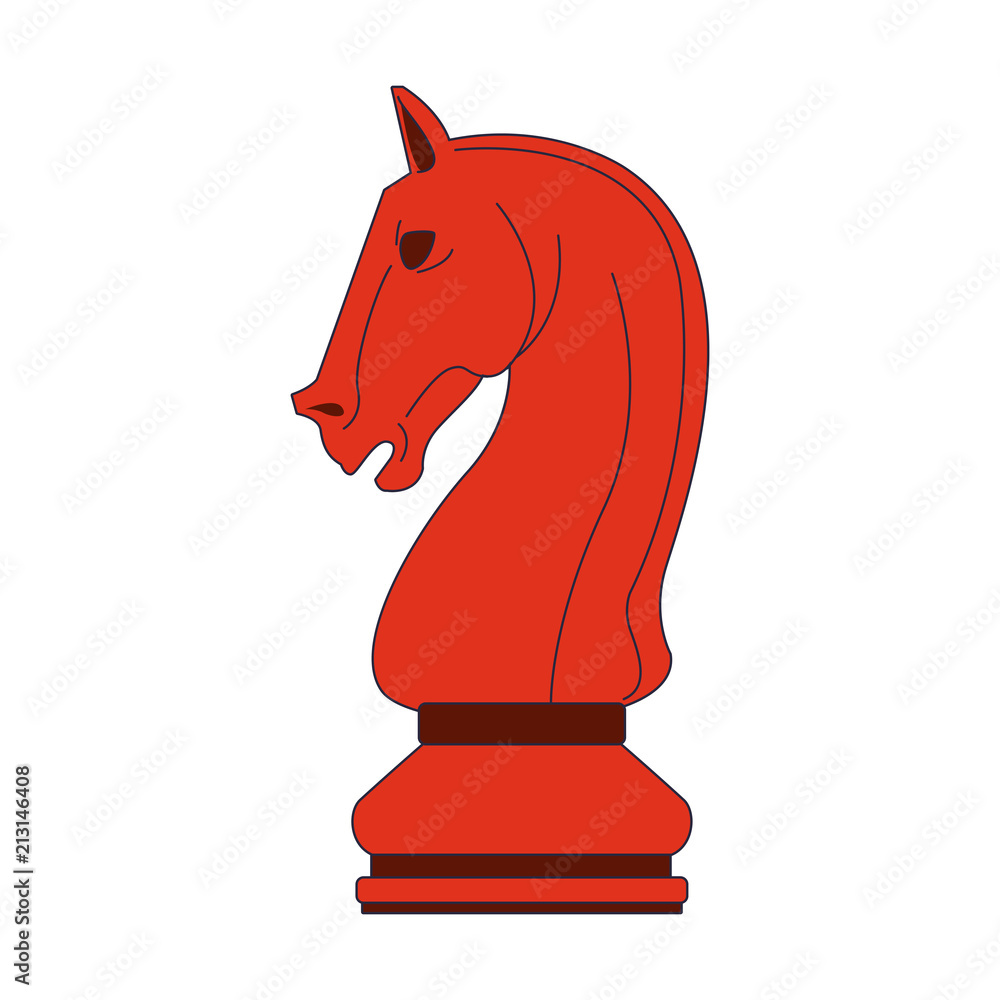 Poster chess game piece vector illustration graphic design