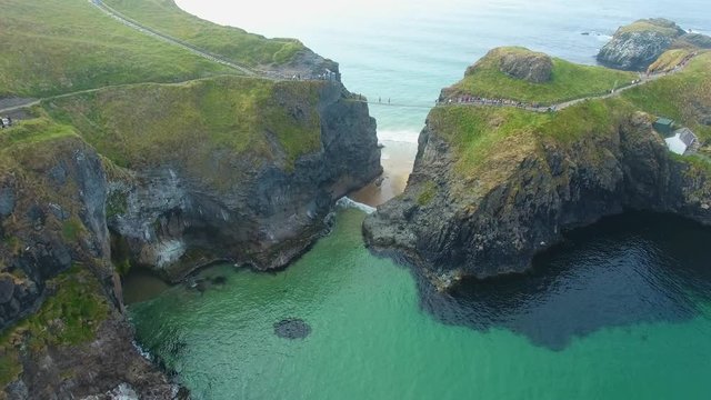 Carrick-a-Rede Rope Bridge Ballintoy Co. Antrim Northern Ireland 