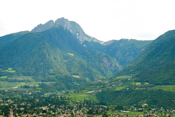 Naklejka na ściany i meble Mountains Dolomits in South Tyrol.