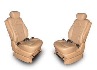 2Seat in the car. The white background cliping part