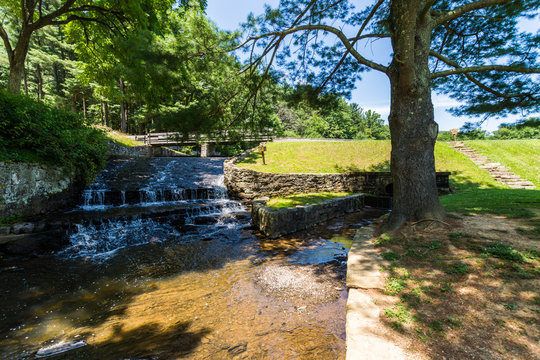 Landscape Of The Swimming And Fishing Area In Colonel Denning State Park In Tuscarora State Forest In Pennsylvania