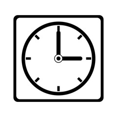 Wall clock isolated vector illustration graphic design