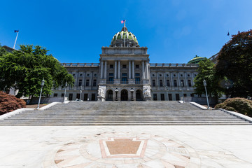 Obraz premium The Pennsylvania State Capitol and Park in Harrisburg, Pennsylvania