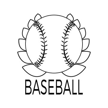 Abstract baseball label