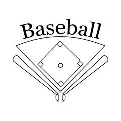 Abstract baseball label