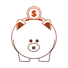 piggy money savings isolated vector illustration graphic design
