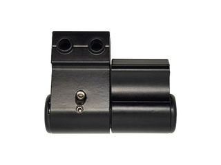 Door Pivot Hinge, Cast Aluminum Material, Dark Bronze color isolated on white background with clipping path.