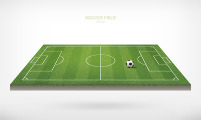 Football Field Or Soccer Field For Background Green Lawn Court For Create Game Wall Mural Praewpailin