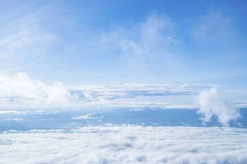 Blue Sky with white Clouds.