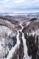 On a chairlift - skiing - whiteout