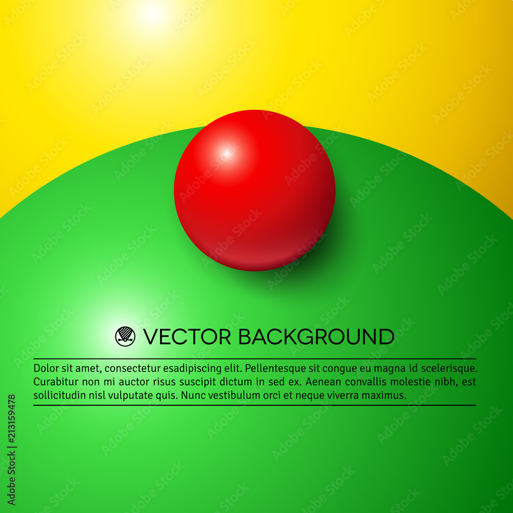 Poster Abstract minimal frame with colorful balls
