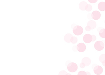 Simple greeting card with floating bubbles and space for text. Abstract polka dot slide background. Pastel pink polka dots for baby shower, cards, invitations, announcements, notes and more.