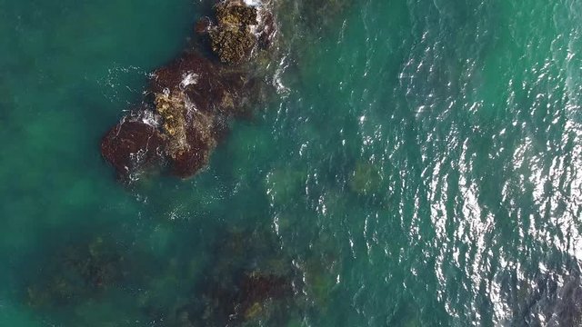 Late afternoon drone shot in Malibu, CA over the PCH.
