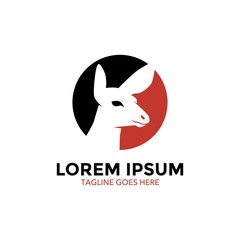 Unique deer logo template. vector. editable. simple shape. minimalist color. memorable
