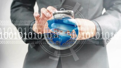 Social network concept.globalization business.