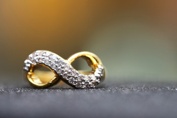 Diamond ring infinity symbol