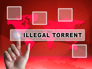Illegal Torrent Unlawful Data Download 3d Illustration