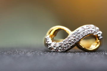 Diamond ring infinity symbol