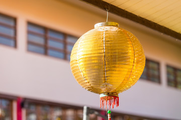 Chinese lanterns decorate the Chinese New Year