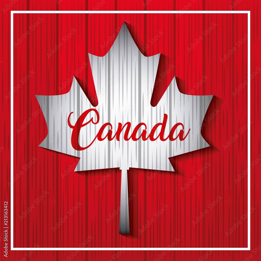 Sticker happy canada day card