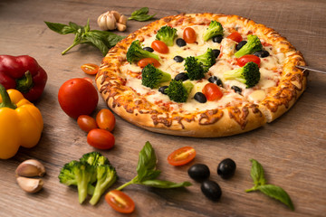 Tasty hot pizza