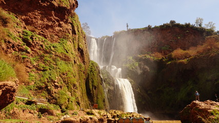 waterfall in mountains