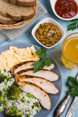 Slices of fried meat