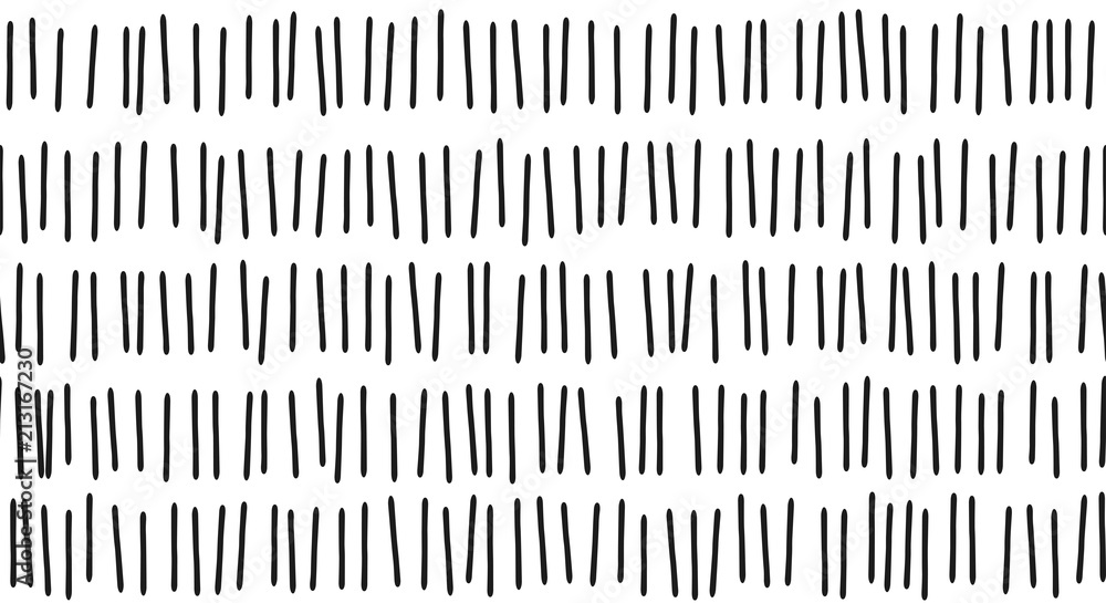 Fototapete stroke vertical line pattern background of vector seamless black abstract strokes on white