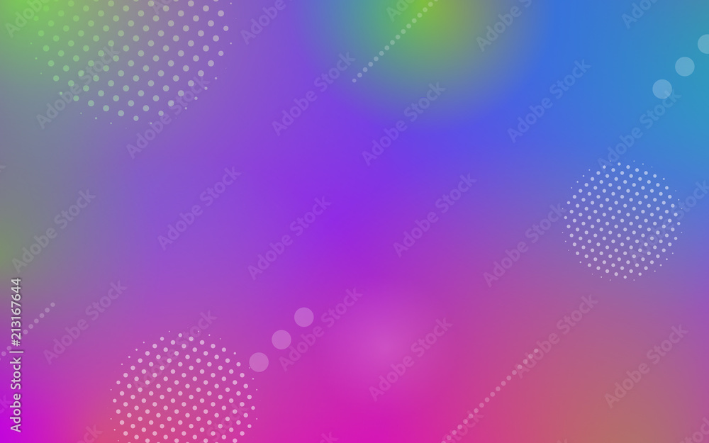 Aufkleber Geometric abstract background with dynamic circle shapes and minimal color gradient or graphic effect elements