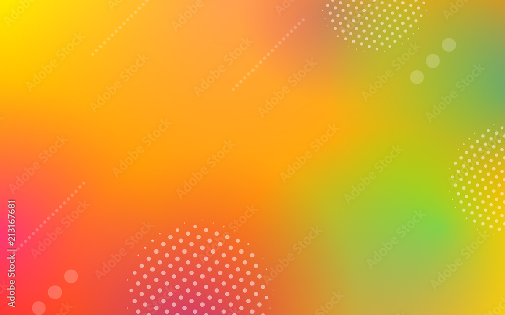 Poster Abstract geometric gradient elements on orange background with modern dynamic shapes in minimal or digital futuristic style