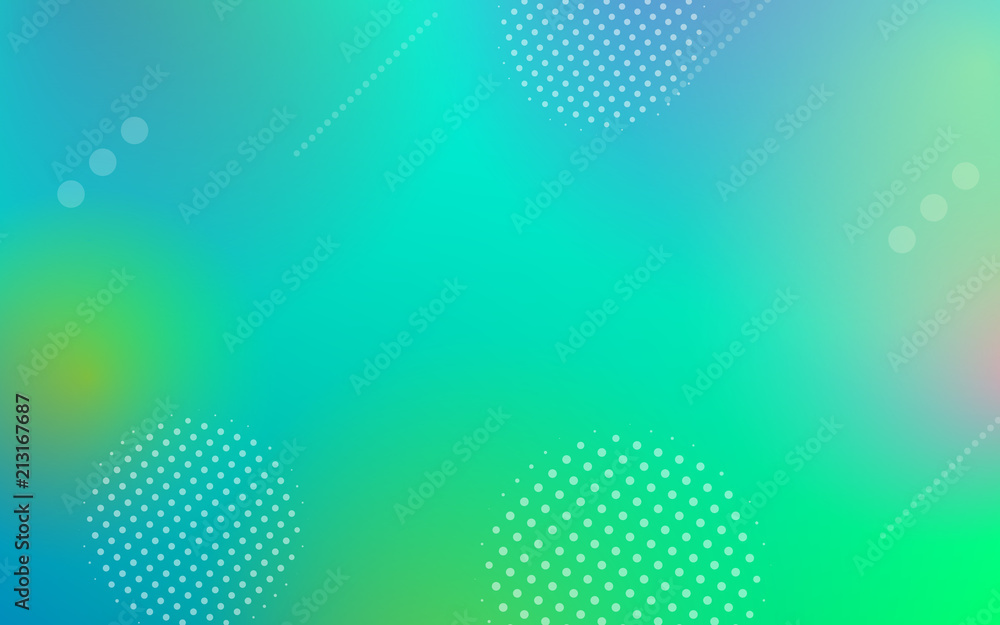 Poster Abstract green gradient background with geometric elements in modern dynamic shapes in minimal or digital futuristic style