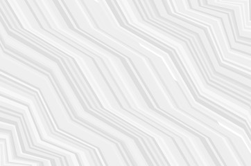 White gray geometric pattern with stripes. Wavy simple background. Light backdrop for design layouts. Modern minimalist style. 