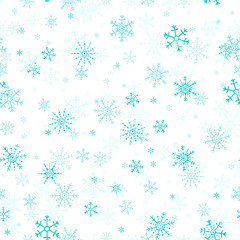 Vector seamless pattern of snowflakes.