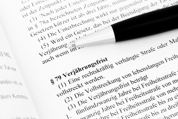 Verjährungsfrist im Strafgesetzbuch