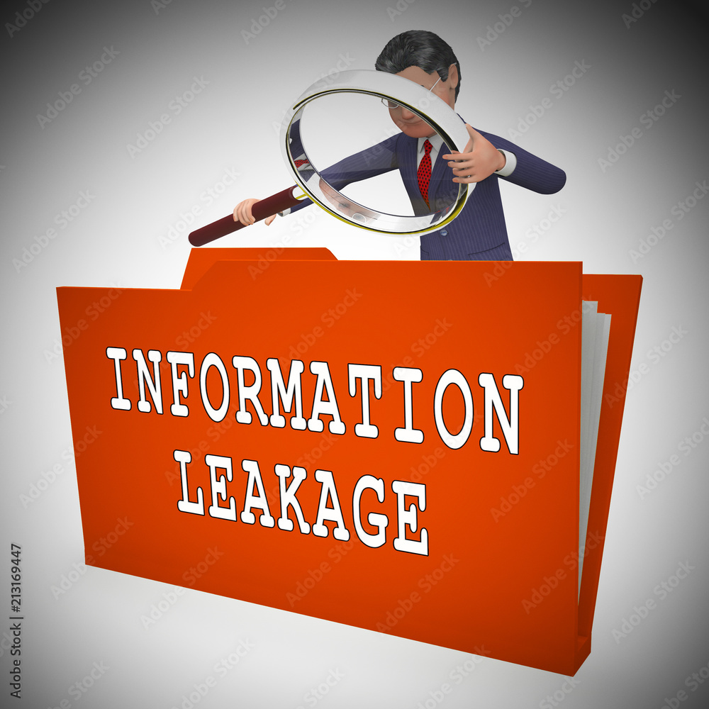 Aufkleber information leakage unprotected digital flow 3d rendering
