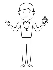 soccer coach man icon