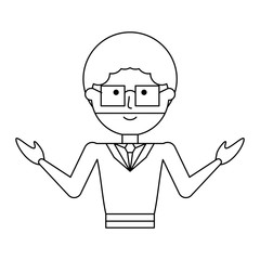 cartoon man icon