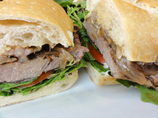 Fototapeta premium Steak Sandwich Close-up