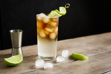 Dark and Stormy Cocktail