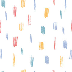 Creative seamless pattern with pencil scribbles. Colorful abstract background.