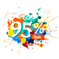 95 percents sale. Splash paint