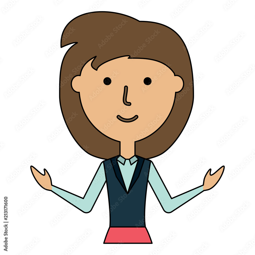 Poster cartoon mom icon