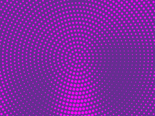 Pink-violet, purple halftone background. Digital gradient. Abstract backdrop with circles, point, dots